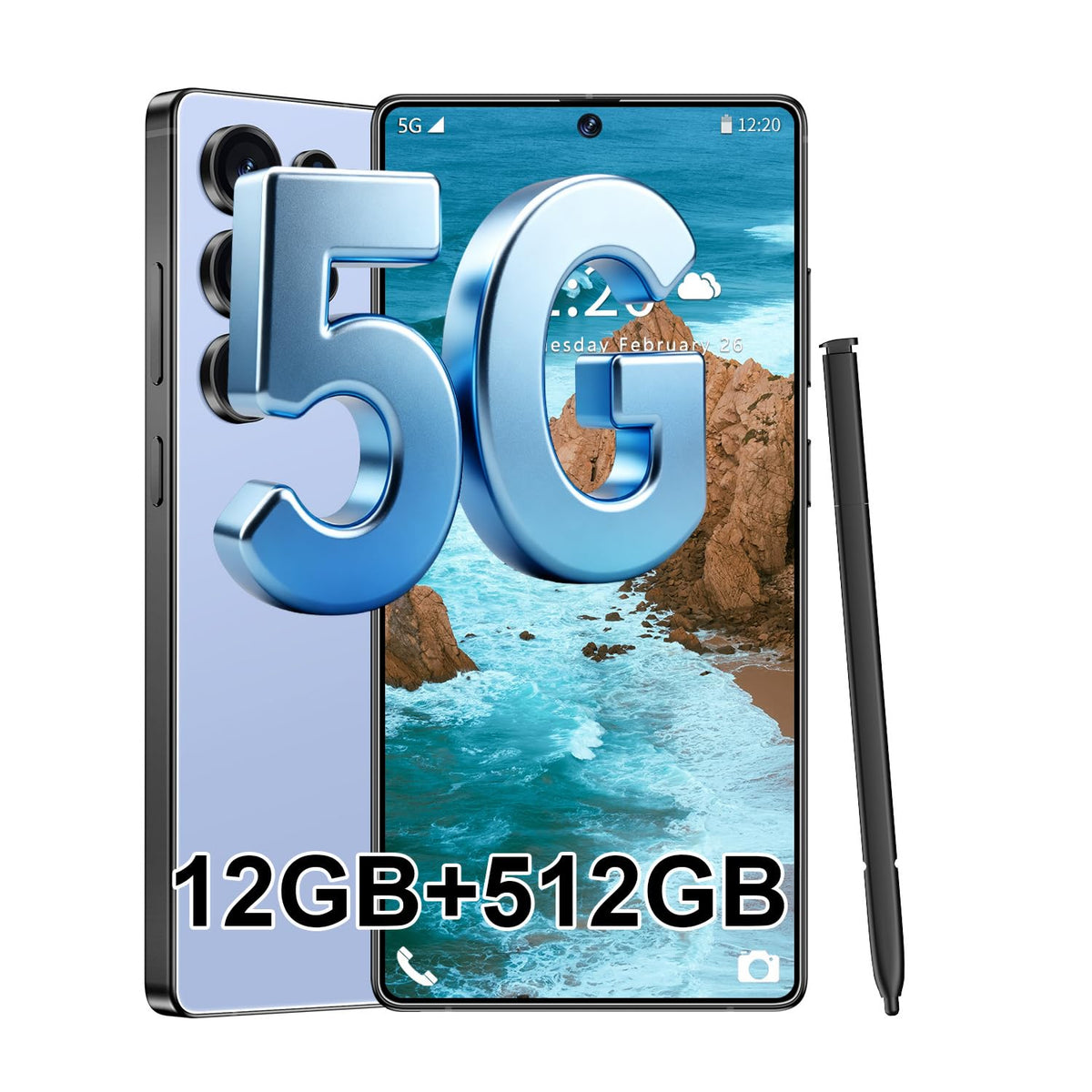 S25 Ultra 5G Unlocked Smartphone,12GB+512GB Fully Cell Phone for Android 14, 6.99" Unlocked Cell Phone, 7000mAh, 68MP+108MP Dual Camera/Dual SIM/Fingerprint Lock/Face (Grey)