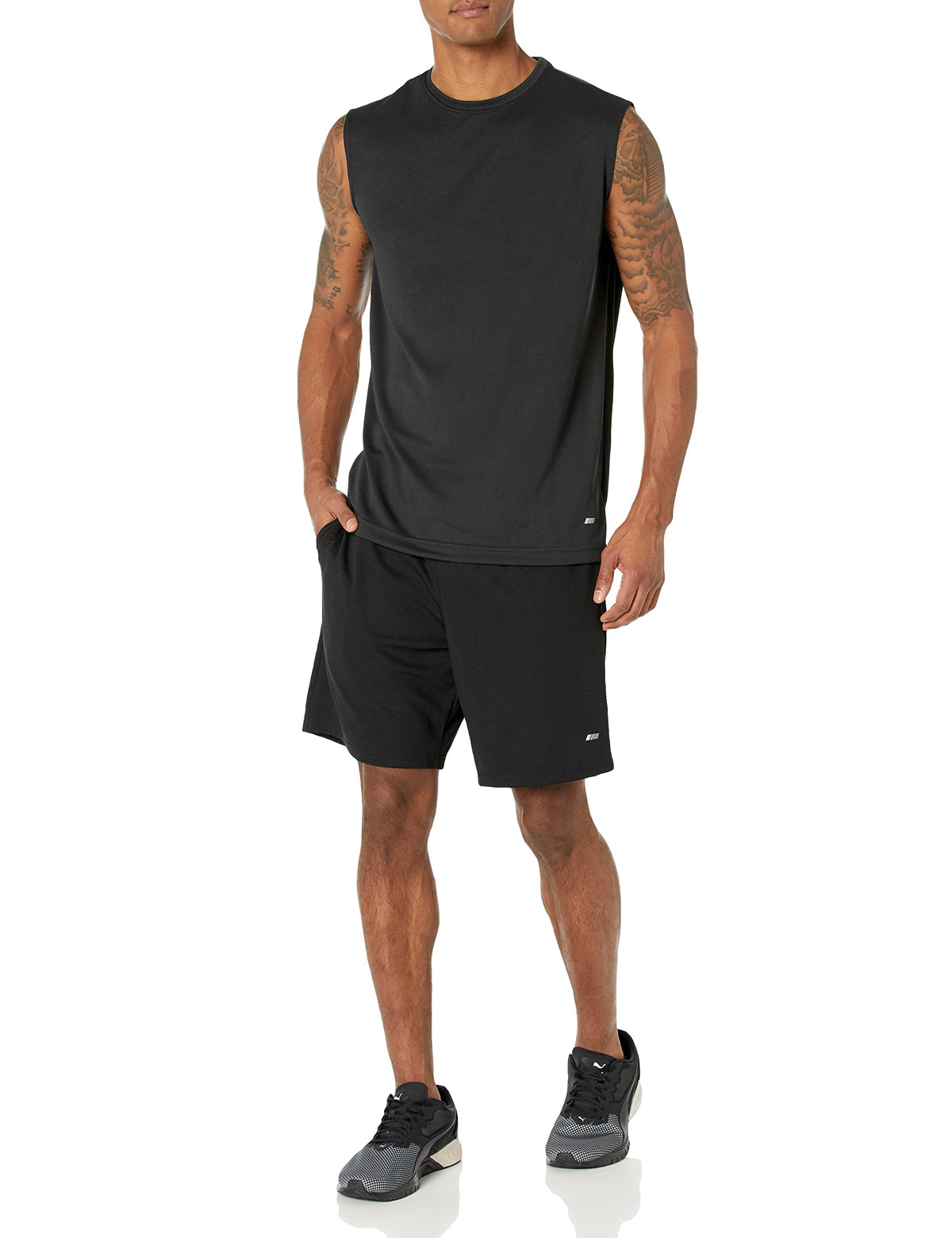 Amazon Essentials Men's Active Performance Tech Muscle Sleeveless Top, Breathable Moisture Wicking Workout Shirt