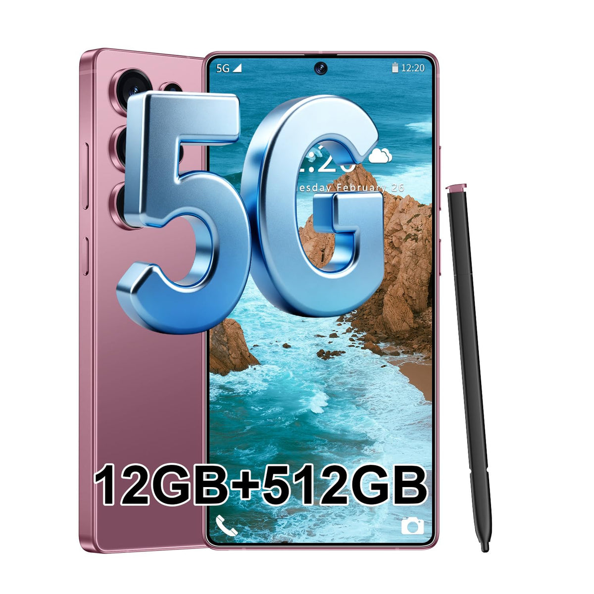 S25 Ultra 5G Unlocked Smartphone,12GB+512GB Fully Cell Phone for Android 14, 6.99" Unlocked Cell Phone, 7000mAh, 68MP+108MP Dual Camera/Dual SIM/Fingerprint Lock/Face (Grey)