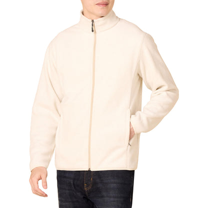 Amazon Essentials Men's Full-Zip Polar Fleece Jacket with Zippered Pockets for Cold Outdoor Weather