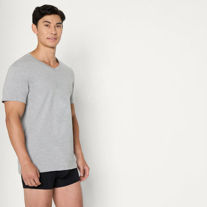Amazon Essentials Men's Slim Fit V-Neck Undershirt, Breathable Cotton, Pack of 6
