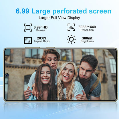 S25 Ultra 5G Unlocked Smartphone,12GB+512GB Fully Cell Phone for Android 14, 6.99" Unlocked Cell Phone, 7000mAh, 68MP+108MP Dual Camera/Dual SIM/Fingerprint Lock/Face (Grey)