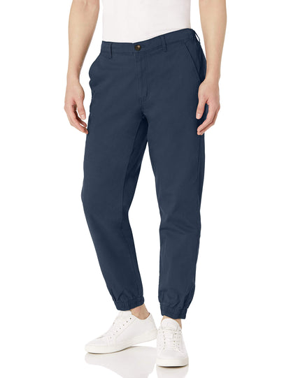 Amazon Essentials Men's Straight-Fit Chino Jogger Pants with Elastic Waist and Pockets
