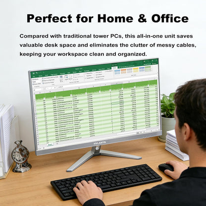 23.8-Inch Fhd All-in-One Desktop Compute,Core i5, 16GB DDR RAM,512GB PCIe SSD,1920x1080 FHD Display, WiFi, Bluetooth,Mouse and Keyboard Include