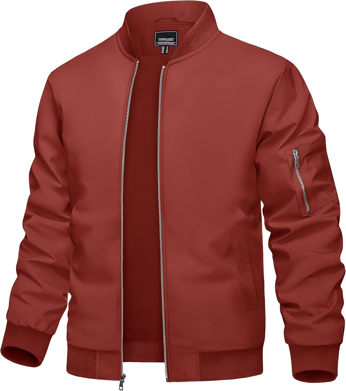 TACVASEN Men's Bomber Jacket Lightweight Casual Spring Fall Windbreaker Zip Up Coat with Pocket