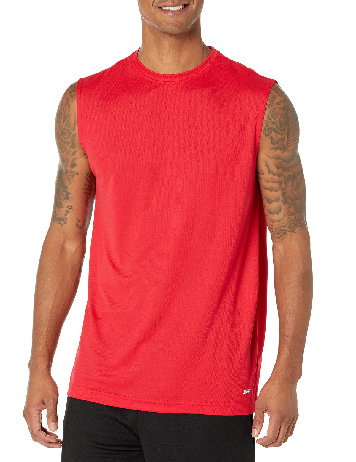 Amazon Essentials Men's Active Performance Tech Muscle Sleeveless Top, Breathable Moisture Wicking Workout Shirt
