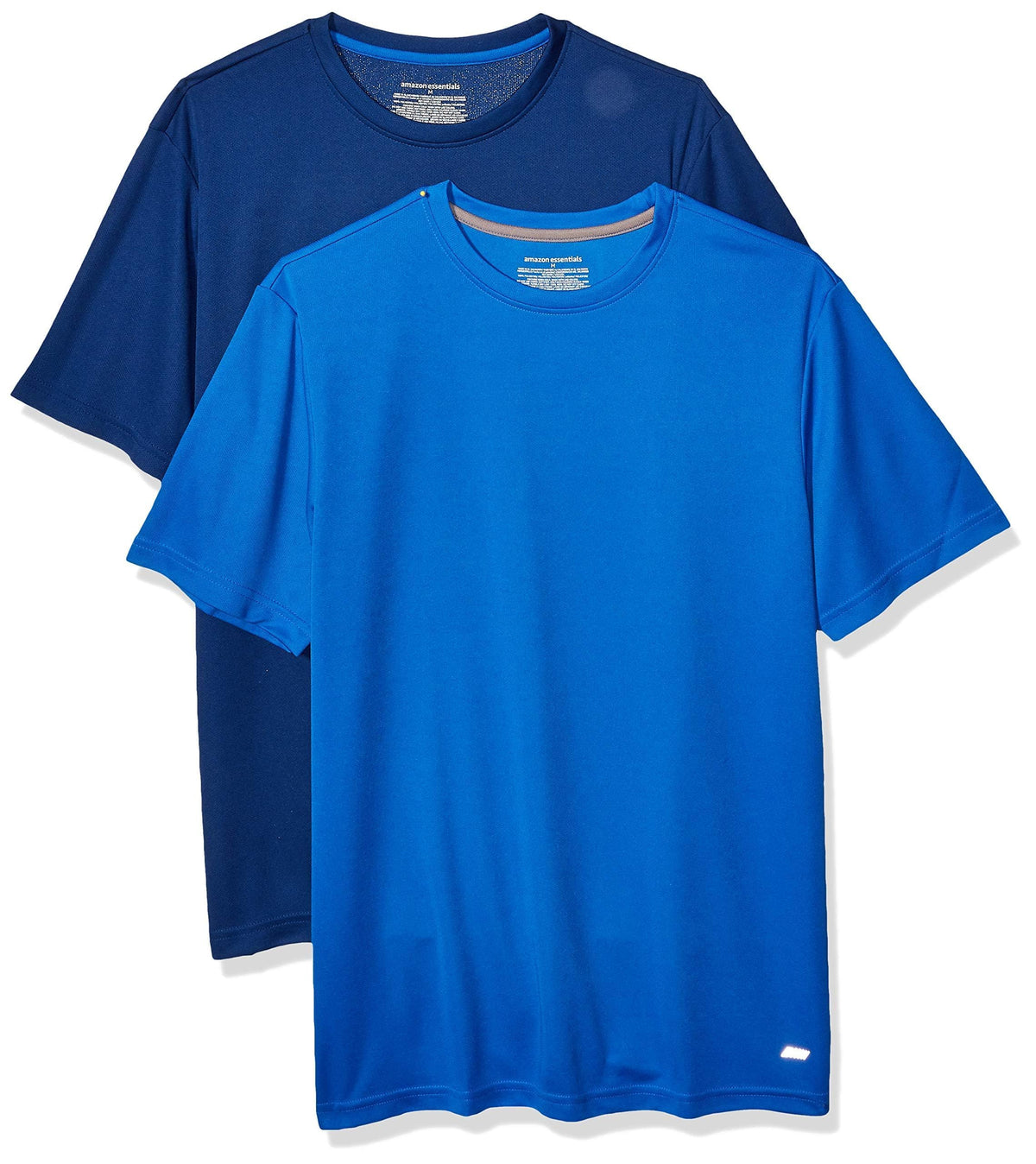 Amazon Essentials Men's Moisture Wicking Breathable Performance Tech Workout T-Shirts, Pack of 2