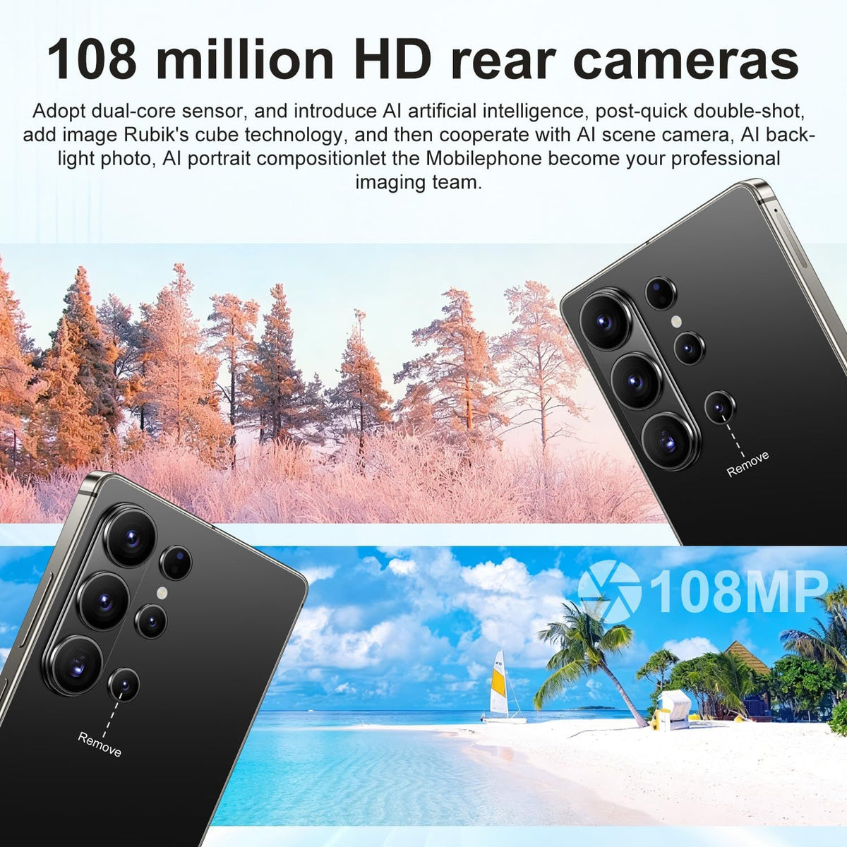 I26Ultra Unlocked Smartphone,6.99" HD+ Display,Built in Pen,16+1024GB Unlocked Phone,Snapdragon 8 Gen4,7000mAh Dual Speakers 5G/Face ID/Fingerprint Lock/Dual SIM/GPS (Black)
