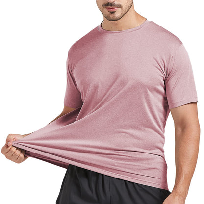 5 Pack Men's Dry Fit T Shirts Athletic Running Gym Workout Short Sleeve Tee Shirts for Men