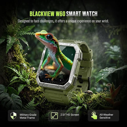 Military Smart Watch for Men with 100-Day Standby/Flashlight/Compass