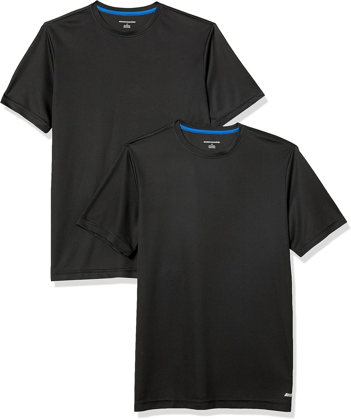 Amazon Essentials Men's Moisture Wicking Breathable Performance Tech Workout T-Shirts, Pack of 2