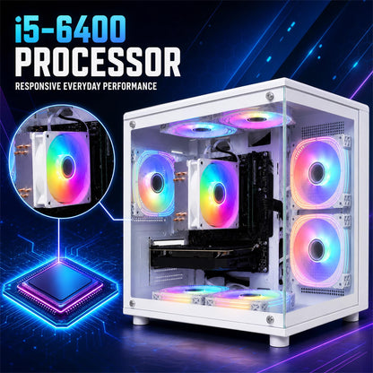 Desktop PC, i7-7700, RX 580 8GB, 16GB RAM, 256GB SSD, WiFi 6, Black