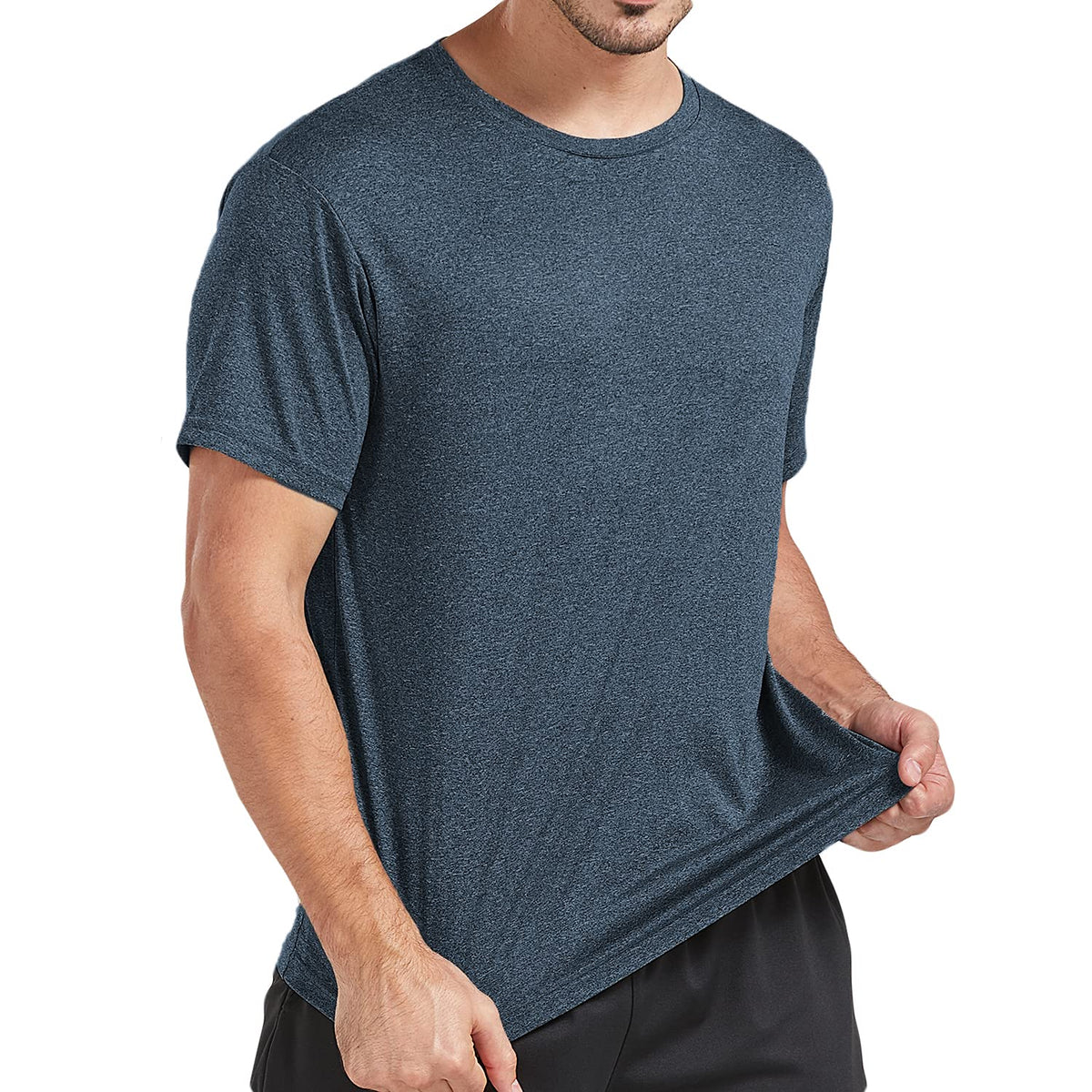 5 Pack Men's Dry Fit T Shirts Athletic Running Gym Workout Short Sleeve Tee Shirts for Men
