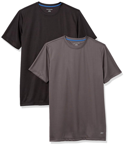Amazon Essentials Men's Moisture Wicking Breathable Performance Tech Workout T-Shirts, Pack of 2