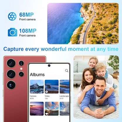 S25 Ultra 5G Unlocked Smartphone,12GB+512GB Fully Cell Phone for Android 14, 6.99" Unlocked Cell Phone, 7000mAh, 68MP+108MP Dual Camera/Dual SIM/Fingerprint Lock/Face (Grey)
