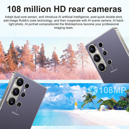 I26Ultra Unlocked Smartphone,6.99" HD+ Display,Built in Pen,16+1024GB Unlocked Phone,Snapdragon 8 Gen4,7000mAh Dual Speakers 5G/Face ID/Fingerprint Lock/Dual SIM/GPS (Black)