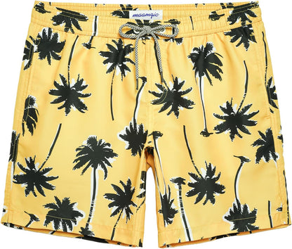 maamgic Mens Swim Trunks Quick Dry Mesh Linner with Pockets 7" Beach Shorts