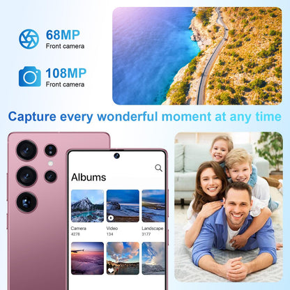 S25 Ultra 5G Unlocked Smartphone,12GB+512GB Fully Cell Phone for Android 14, 6.99" Unlocked Cell Phone, 7000mAh, 68MP+108MP Dual Camera/Dual SIM/Fingerprint Lock/Face (Grey)