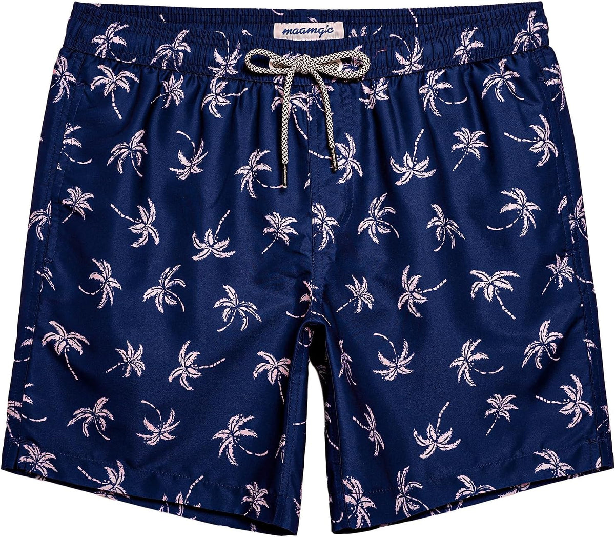 maamgic Mens Swim Trunks Quick Dry Mesh Linner with Pockets 7" Beach Shorts