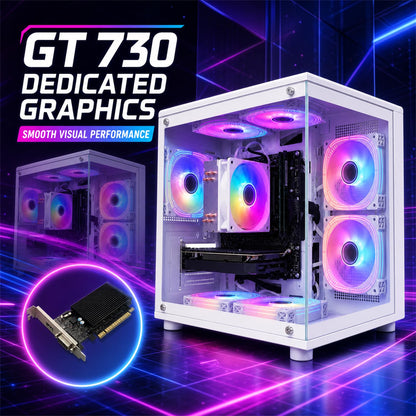 Desktop PC, i7-7700, RX 580 8GB, 16GB RAM, 256GB SSD, WiFi 6, Black