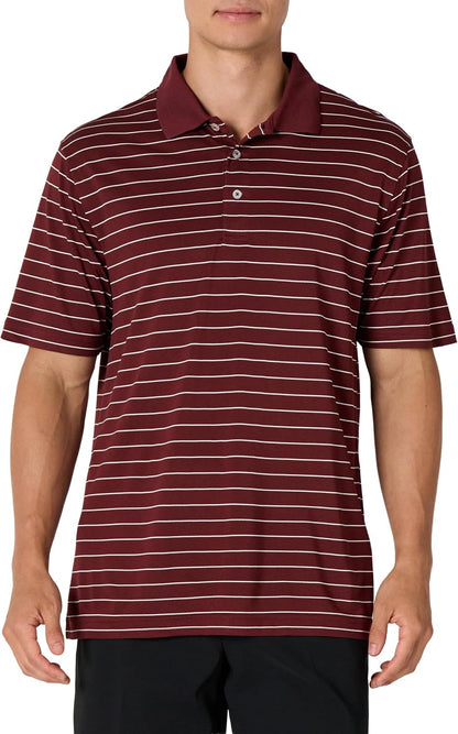 Amazon Essentials Men's Regular Fit Golf Polo Shirt, Moisture-Wicking Quick Dry, Recycled Polyester, Short Sleeve