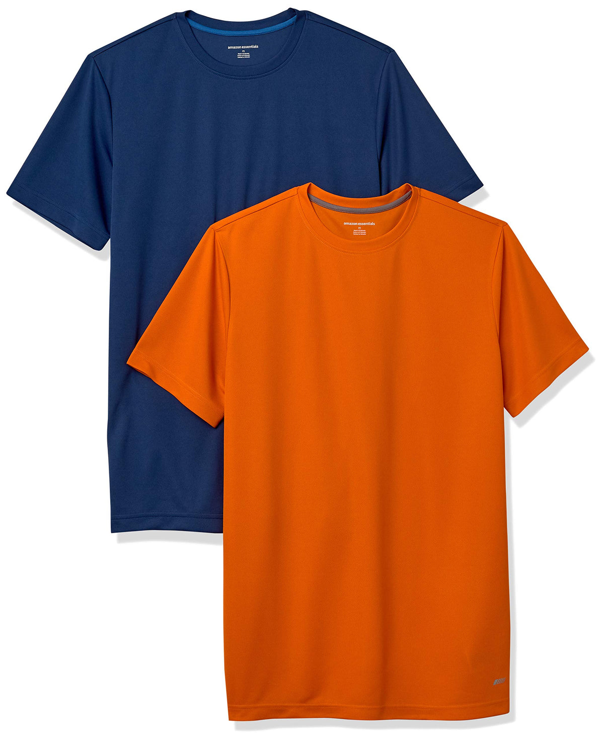 Amazon Essentials Men's Moisture Wicking Breathable Performance Tech Workout T-Shirts, Pack of 2