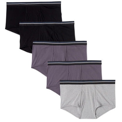 Amazon Essentials Men's Breathable Ribbed Knit Briefs with Elasticized Waistband, Multipacks