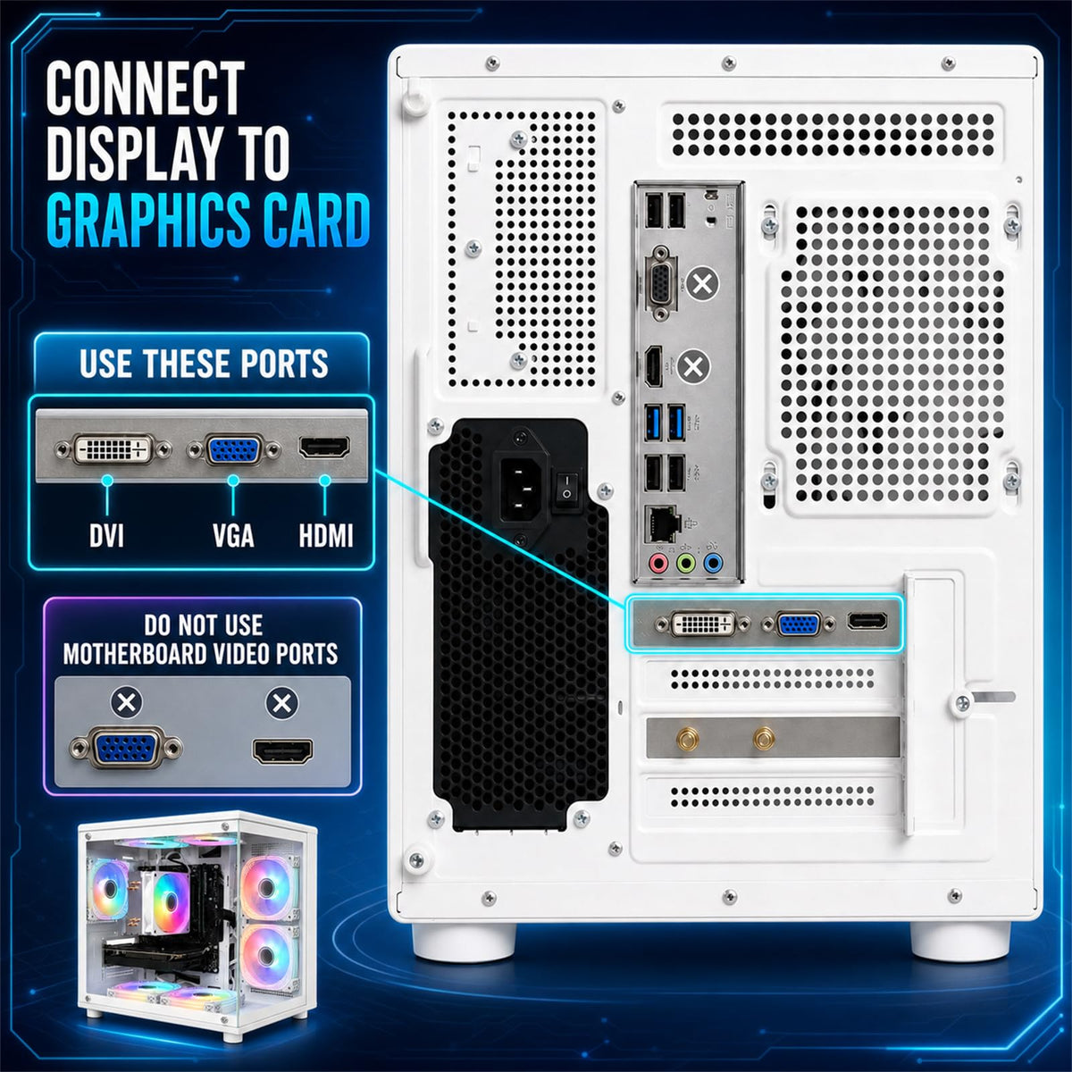 Desktop PC, i7-7700, RX 580 8GB, 16GB RAM, 256GB SSD, WiFi 6, Black