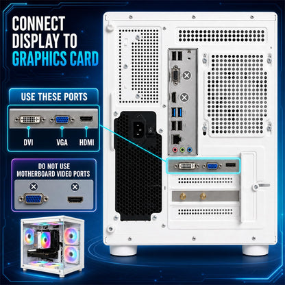 Desktop PC, i7-7700, RX 580 8GB, 16GB RAM, 256GB SSD, WiFi 6, Black