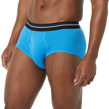 Amazon Essentials Men's Breathable Ribbed Knit Briefs with Elasticized Waistband, Multipacks