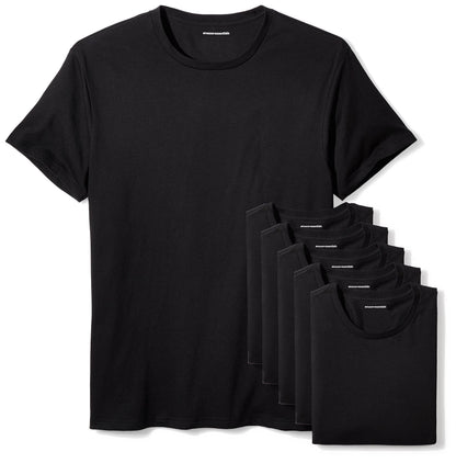 Amazon Essentials Men's Slim Fit Crewneck Undershirts, Pack of 6