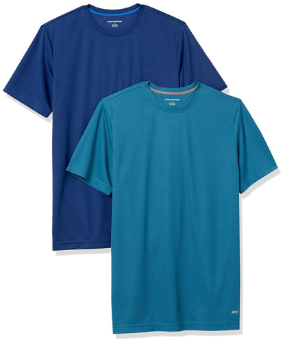 Amazon Essentials Men's Moisture Wicking Breathable Performance Tech Workout T-Shirts, Pack of 2