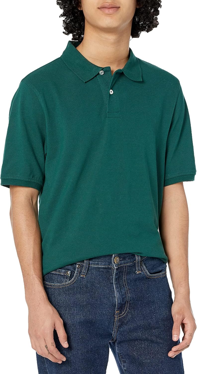 Amazon Essentials Men's Regular-Fit Cotton Pique Polo Shirt