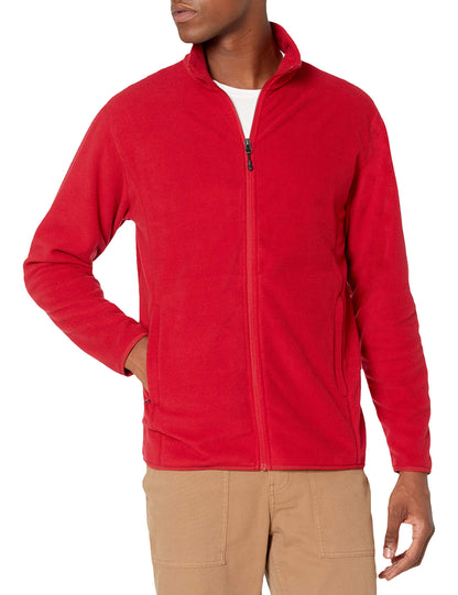 Amazon Essentials Men's Full-Zip Polar Fleece Jacket with Zippered Pockets for Cold Outdoor Weather