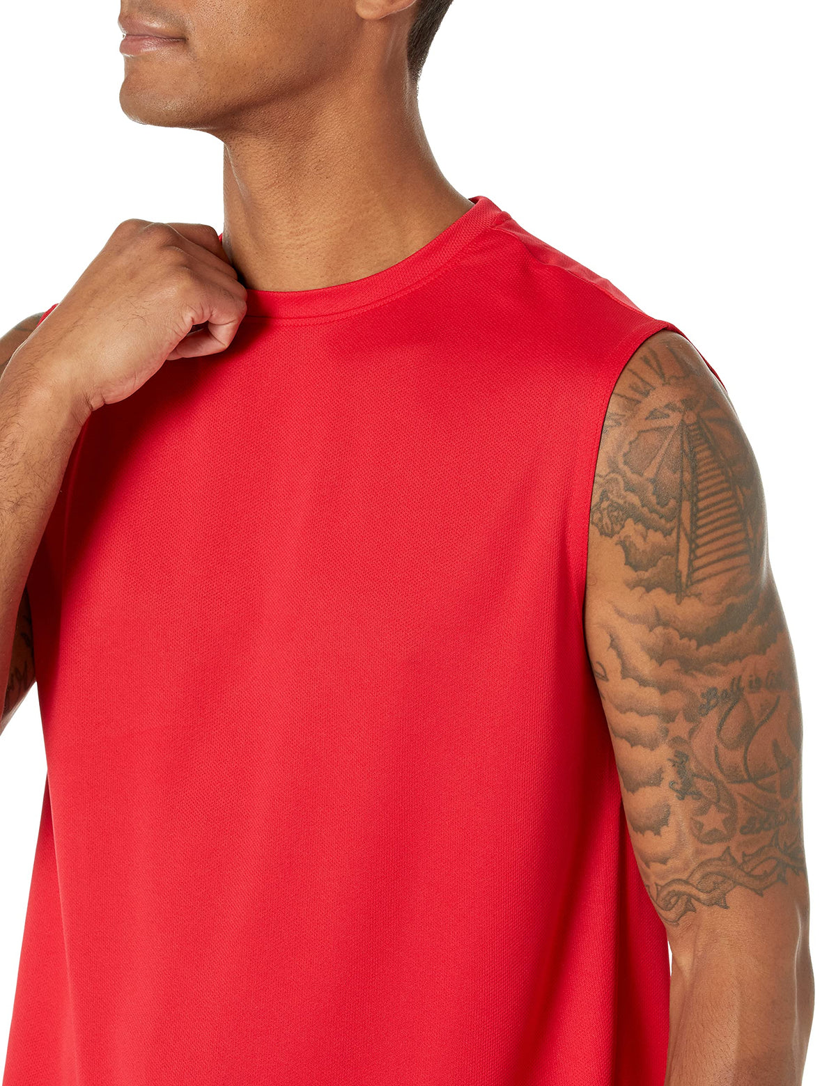 Amazon Essentials Men's Active Performance Tech Muscle Sleeveless Top, Breathable Moisture Wicking Workout Shirt