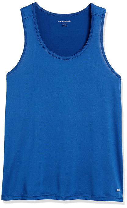 Amazon Essentials Men's Quick Dry Moisture-Wicking Tech Stretch Active Sleeveless Tank Top Workout Shirt