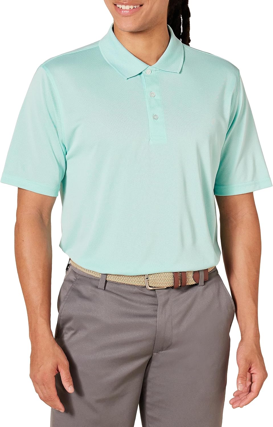 Amazon Essentials Men's Regular Fit Golf Polo Shirt, Moisture-Wicking Quick Dry, Recycled Polyester, Short Sleeve