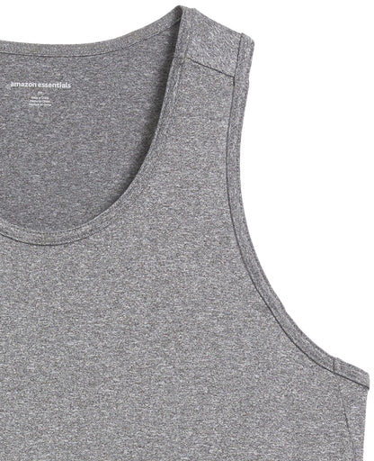 Amazon Essentials Men's Quick Dry Moisture-Wicking Tech Stretch Active Sleeveless Tank Top Workout Shirt