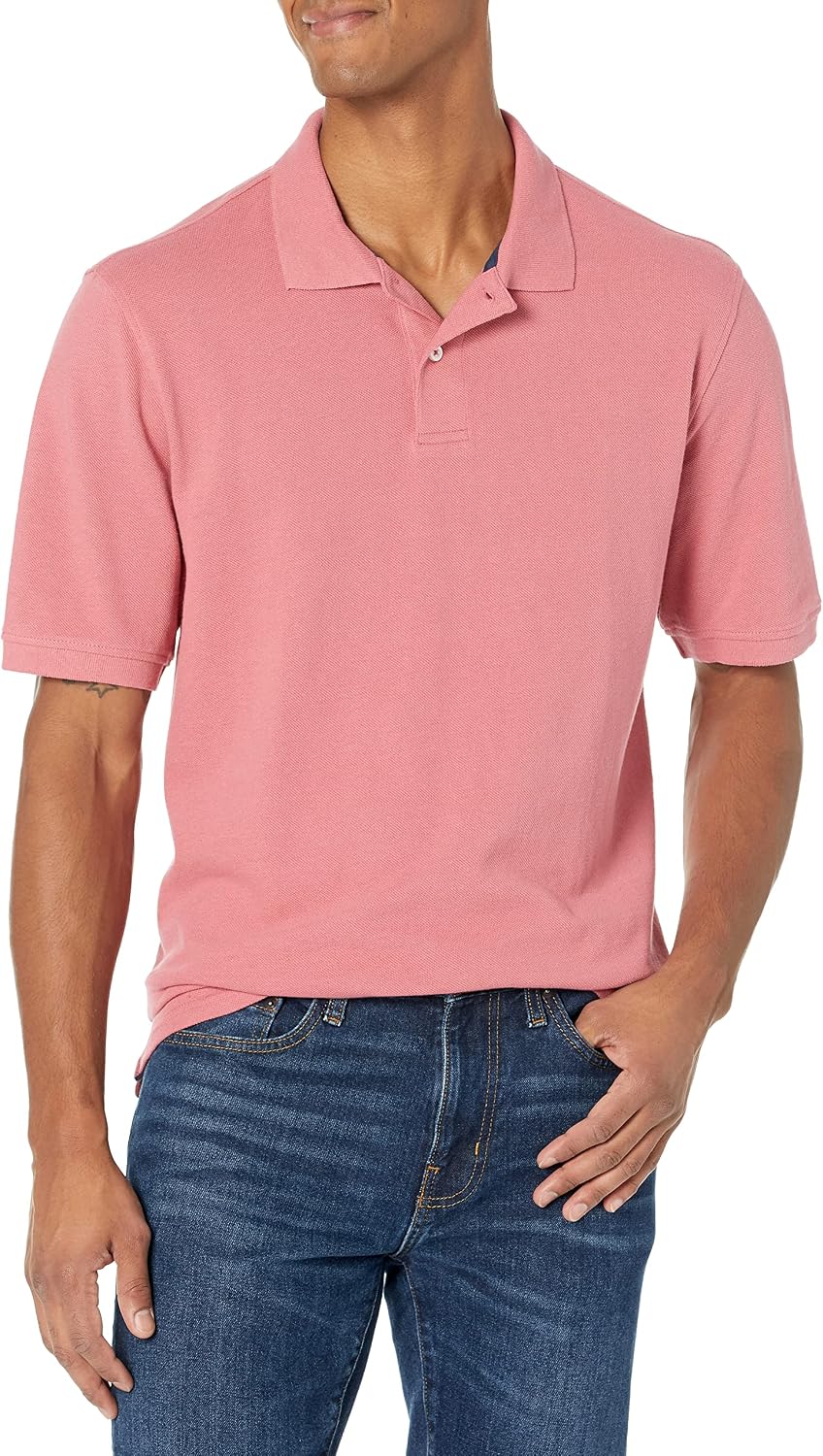 Amazon Essentials Men's Regular-Fit Cotton Pique Polo Shirt