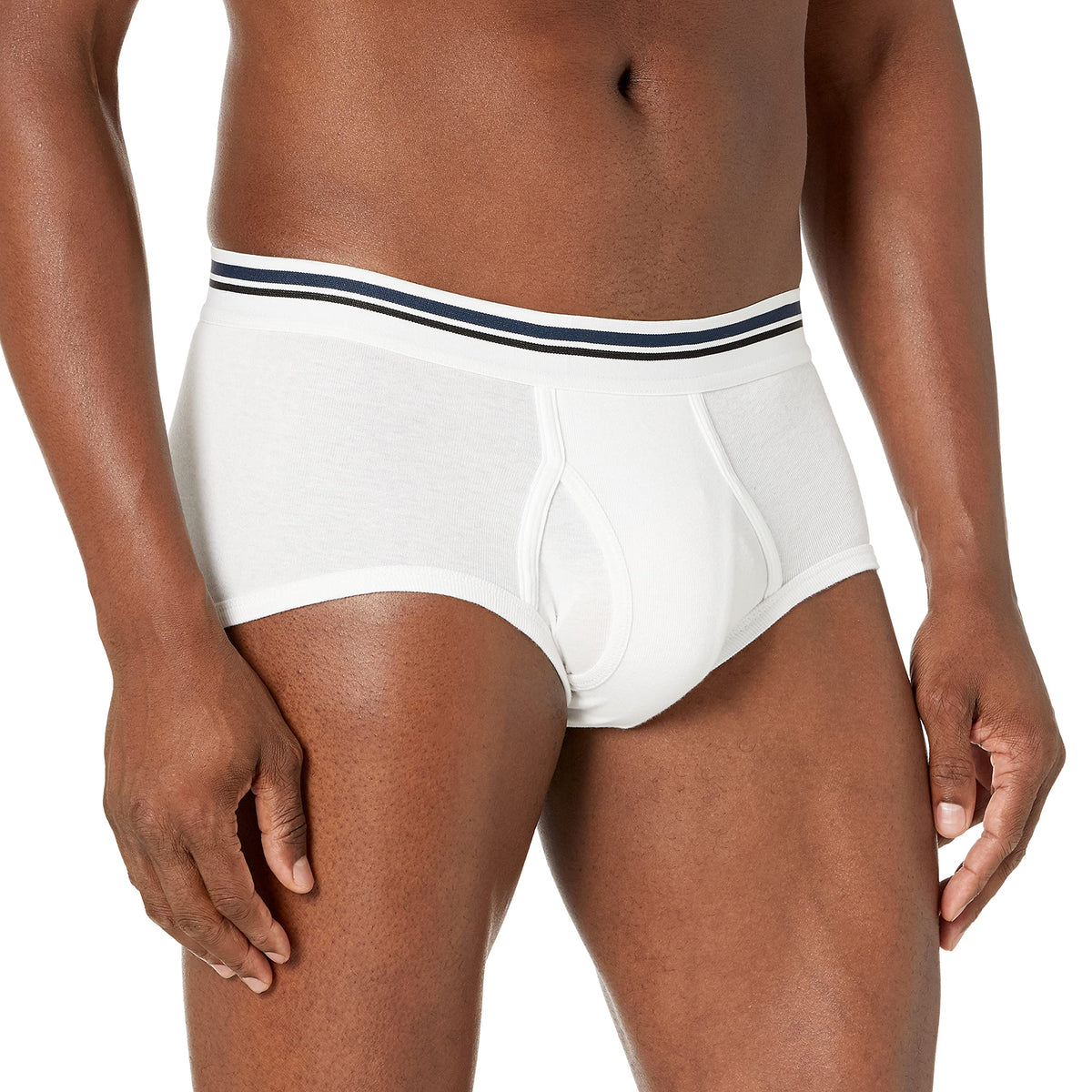 Amazon Essentials Men's Breathable Ribbed Knit Briefs with Elasticized Waistband, Multipacks