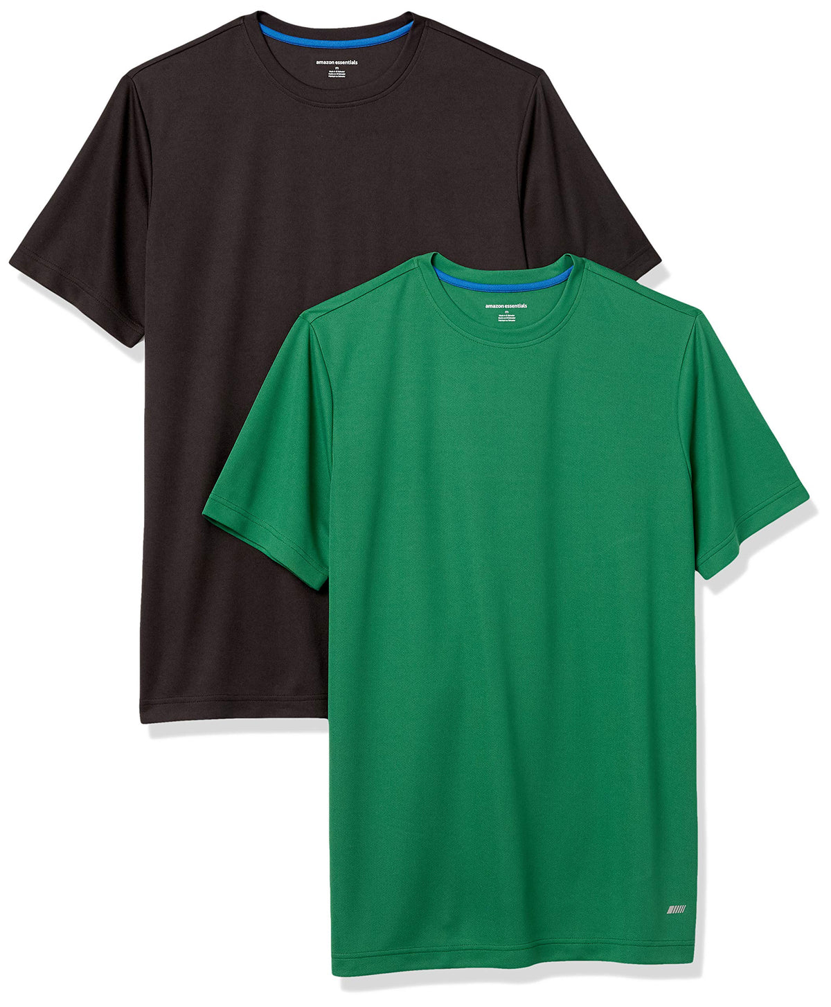 Amazon Essentials Men's Moisture Wicking Breathable Performance Tech Workout T-Shirts, Pack of 2