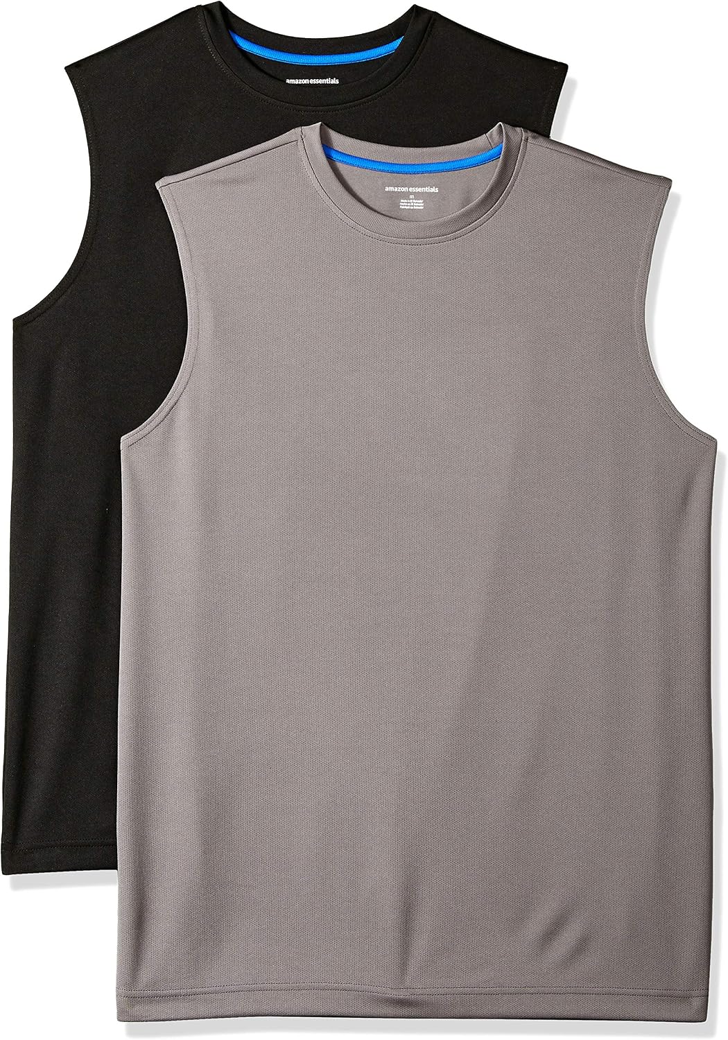 Amazon Essentials Men's Active Performance Tech Muscle Sleeveless Top, Breathable Moisture Wicking Workout Shirt