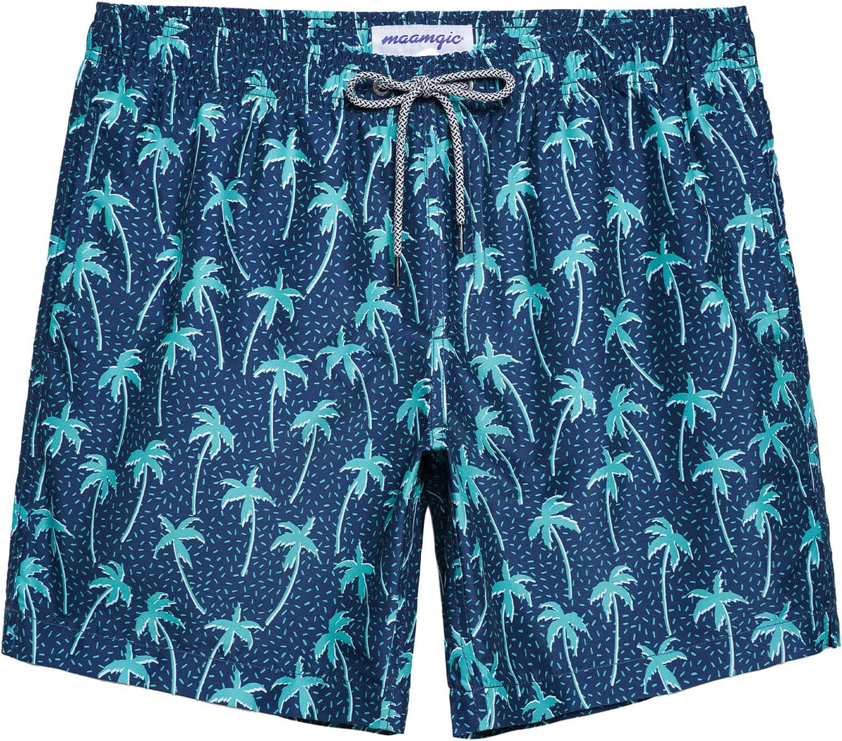 maamgic Mens Swim Trunks Quick Dry Mesh Linner with Pockets 7" Beach Shorts
